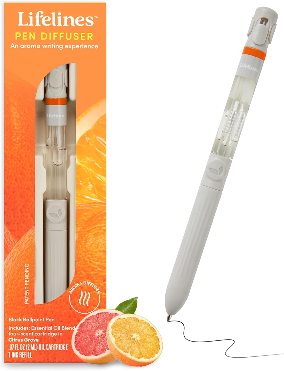 Pocean for your soul. Lifelines Pen Diffuser, Crisp Mountain Air - 1mm Black Ballpoint Pen with Scented Essential Oil Blends – Aromatherapy Diffuser & Sensory Immersion Diffuse Aroma As You Write 🌸✍️