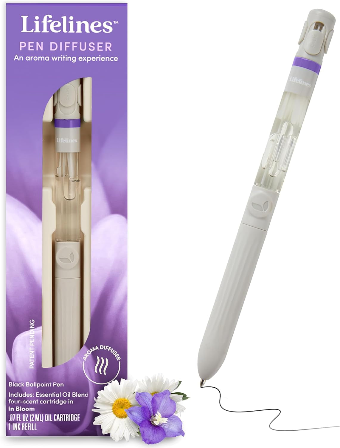 Pocean for your soul. Lifelines Pen Diffuser, Crisp Mountain Air - 1mm Black Ballpoint Pen with Scented Essential Oil Blends – Aromatherapy Diffuser & Sensory Immersion Diffuse Aroma As You Write 🌸✍️